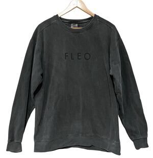 FLEO Crewneck Sweatshirt Pullover Adult Sz L Comfort Colors Gray